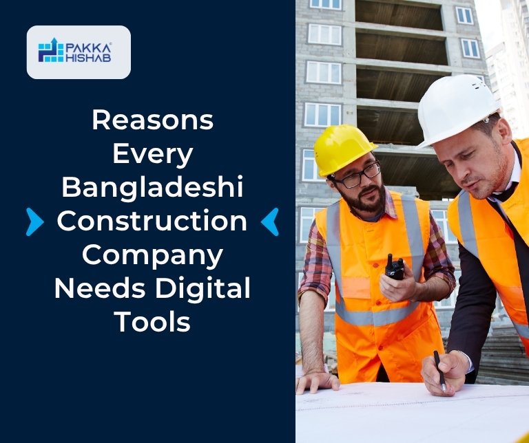 construction project management software dashboard PakkaHishab