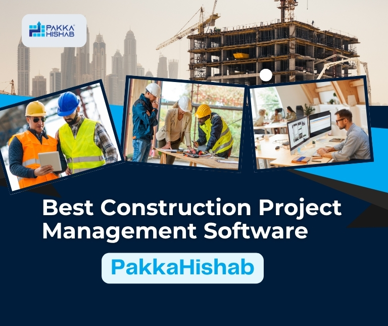 construction project management software dashboard PakkaHishab
