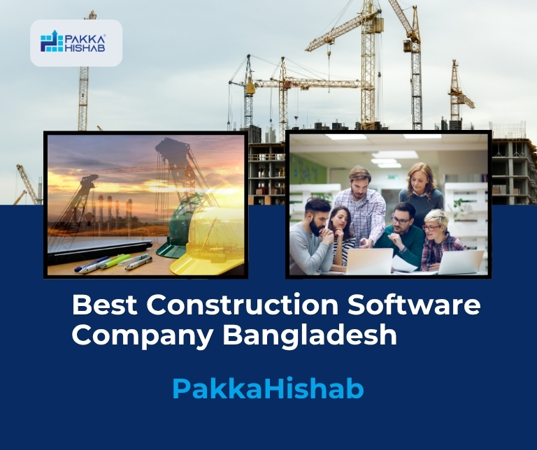PakkaHishab dashboard for construction project tracking in Bangladesh