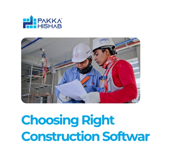 construction and software dashboard PakkaHishab